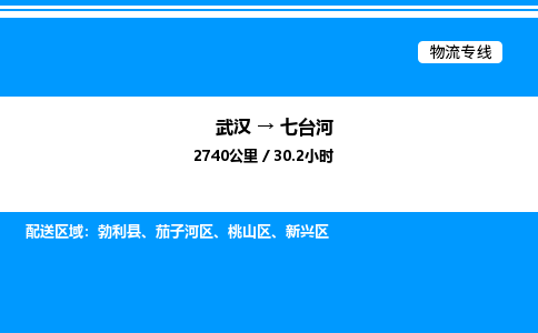 武漢到七臺(tái)河物流專(zhuān)線(xiàn)-武漢至七臺(tái)河貨運(yùn)公司