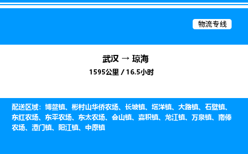 武漢到瓊海物流專(zhuān)線(xiàn)-武漢至瓊海貨運(yùn)公司